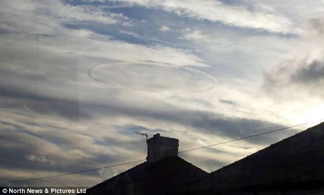 new UFO in clouds