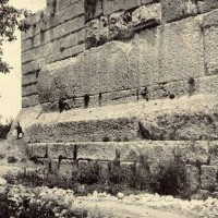 Baalbek Old Photo of Ancient Stone Megalith Foundations 200x200 Baalbek