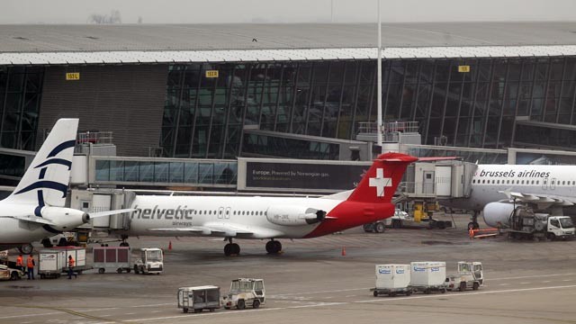 The Swiss plane after the robbery