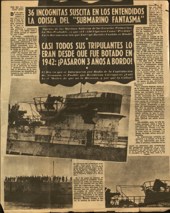 JPEG-8-HUNTING-HITLER-argentina-newspaper-U530-ARRIVES-ahora-July-14-1945-2