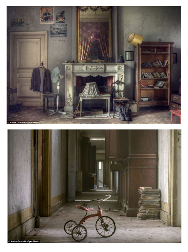 A Deserted Estate in Belgium is Filled with Dirty Clothes, Toys, and Expensive Furniture