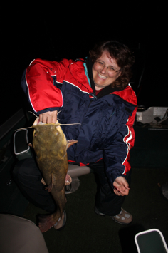 Vickie's first flathead catfish