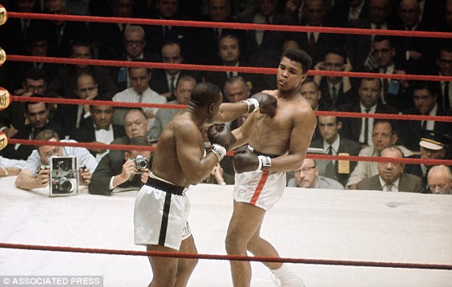 The outsider: Clay (right) entered the ring as a 7-1 underdog, but pulled off a shock victory which laid the foundations for his glittering career as Ali