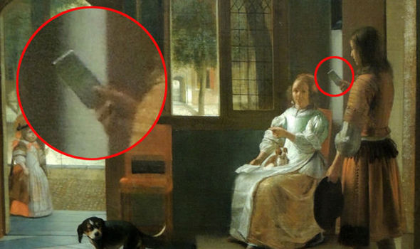 Proof of time travel? iPhone discovered in mysterious 350 year old picture